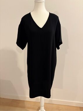 Babaton Black V-Neck Mini Dress